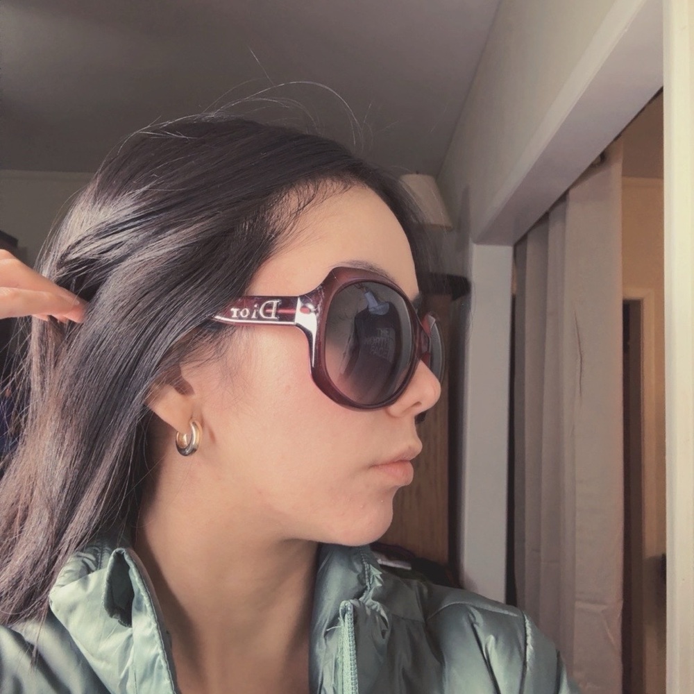 Dior Women's Burgundy Sunglasses - Picture 9 of 9